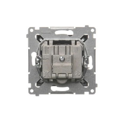 TV-DATA socket two output ports type "F" (module) metallic anthracite