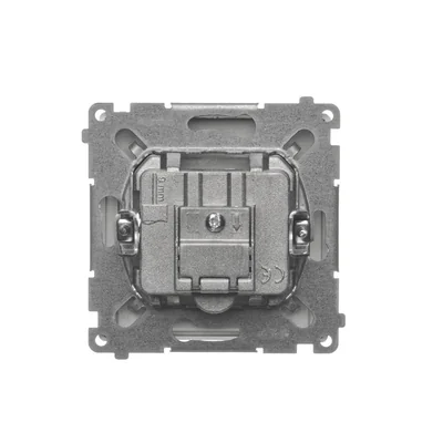 TV-DATA socket two output ports type "F" (module) metallic satin