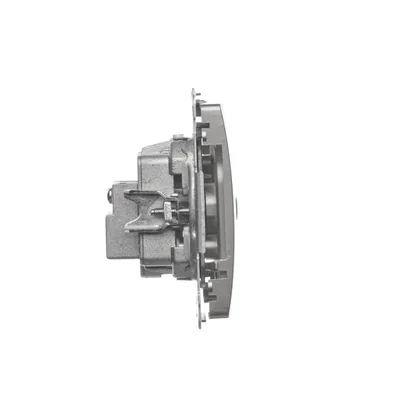 TV-DATA socket two output ports type "F" (module) metallic satin