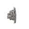 TV-DATA socket, two output ports, type "F" (module), metallic stainless steel