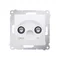 TV-DATA socket two output ports type "F" (module) white