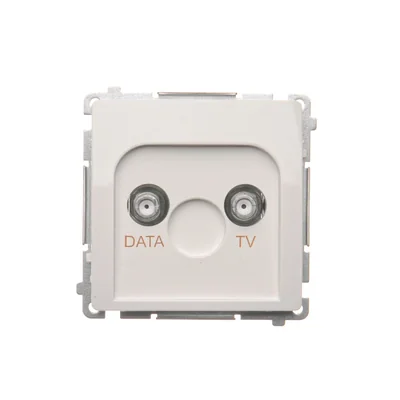 TV-DATA socket two output ports type "F" (module) white