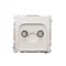 TV-DATA socket two output ports type "F" (module) white