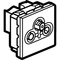 TV-FM-SAT two-module socket, white