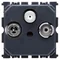 TV-RD-SAT socket black