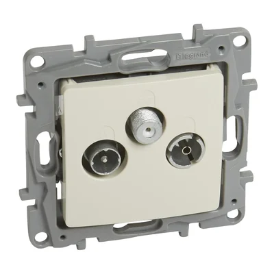 TV-RD-SAT socket cream color
