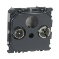 TV-RD socket black
