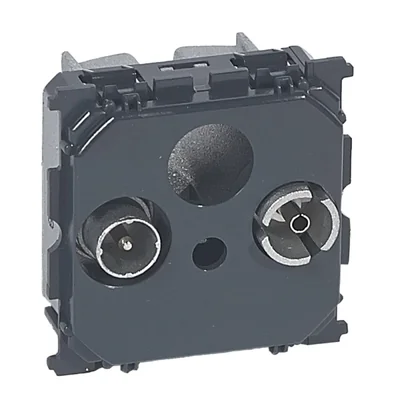 TV-RD socket, satin color