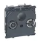 TV-RD socket, satin color