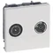 TV-RD two-module socket 862MHz, white