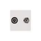 TV-RD two-module socket 862MHz, white