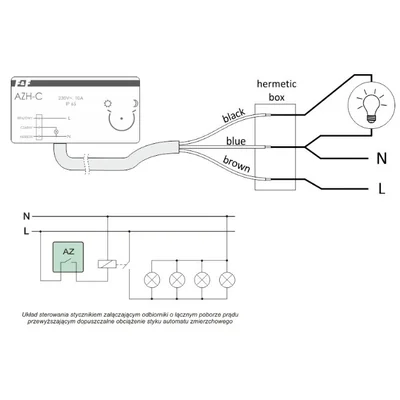 Twilight automaton with an internal photosensitive sensor AZH-C