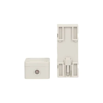 Twilight sensor for DIN rail with an external probe in a box, 2-100 lux 3000W, white