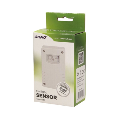 Twilight sensor, IP44, 1200W grey