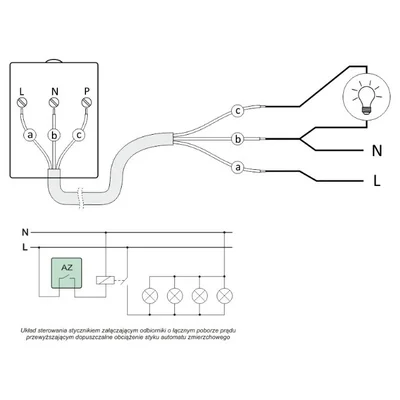 Twilight switch with internal AWZ-30 photosensitive sensor