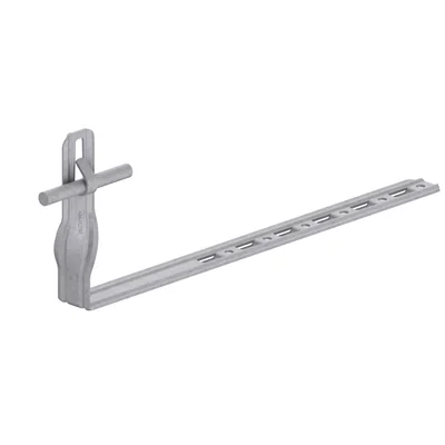 Twisted adjustable tile holder with a bend L=42cm H=13 5cm hot-dip galvanized
