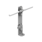 Twisted angle handle Z-bend H=12 cm, stainless