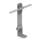 Twisted angle handle Z-bend H=12 cm, stainless