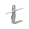 Twisted angular handle, height 10cm, hot-dip galvanized bend