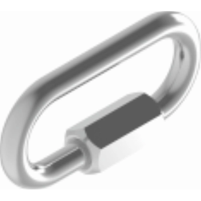 Twisted link for connecting chains.