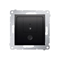 Two-button dimmer (module) 40-500 W (300 VA), metallic anthracite