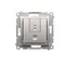 Two-button dimmer (module) 40-500 W (300 VA) silver (metallic)