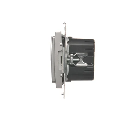 Two-button dimmer (module) 40-500 W (300 VA) silver (metallic)