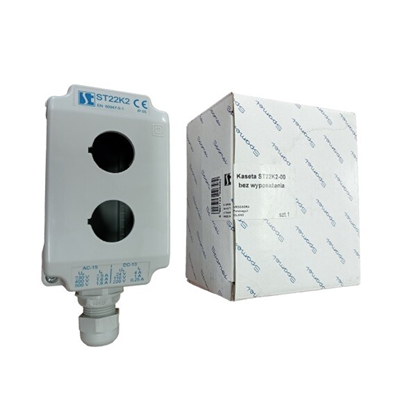 Two-hole cassette without equipment 22mm IP65