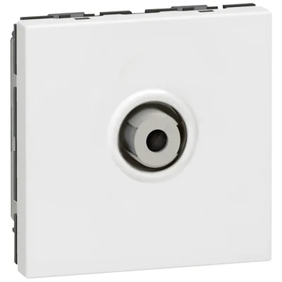 Two-module TV socket, white