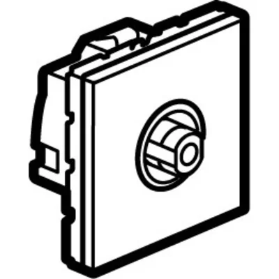 Two-module TV socket, white