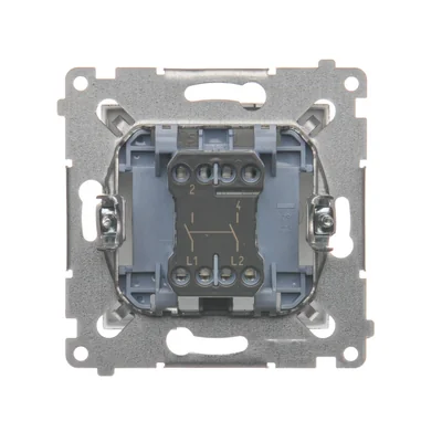 Two-pole switch (module) 230V, matt bronze metallic