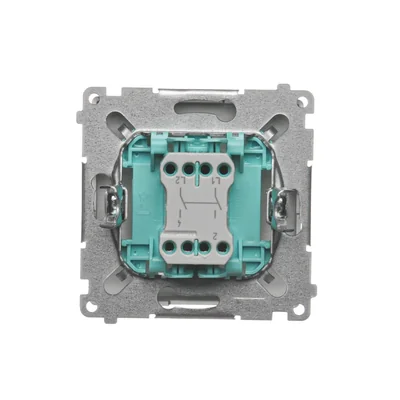Two-pole switch (module) 230V, metallic satin