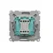 Two-pole switch (module) 230V, metallic stainless steel