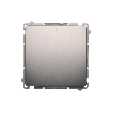 Two-pole switch (module) 230V, metallic stainless steel