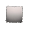 Two-pole switch (module) 230V, metallic stainless steel