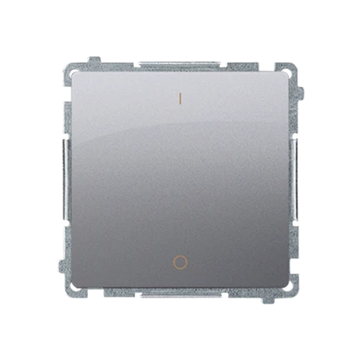 Two-pole switch (module) 230V, metallic stainless steel