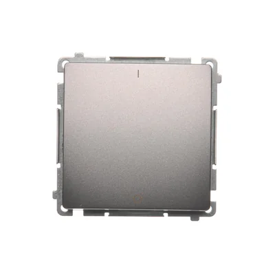 Two-pole switch (module) 230V, metallic stainless steel