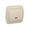 Two-pole switch with backlight, 230V, beige