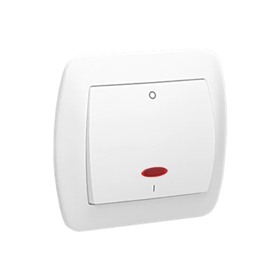 Two-pole switch with backlight, 230V, white