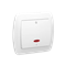 Two-pole switch with backlight, 230V, white