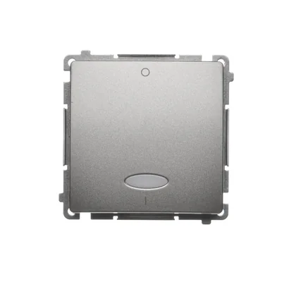 Two-pole switch with backlight (module) 230V, metallic satin