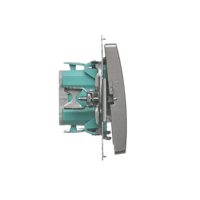 Two-pole switch with backlight (module) 230V, metallic satin