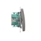 Two-pole switch with backlight (module) 230V, metallic stainless steel