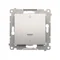 Two-pole switch with LED backlight (module) 10A, 250V, quick connectors, silver (metallic)