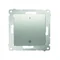 Two-pole switch with LED backlight (module) 10A, 250V, quick connectors, silver (metallic)