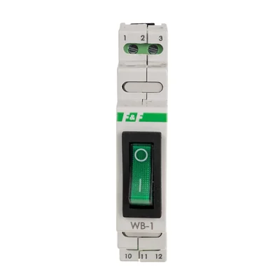 Two-position switch with green indicator light