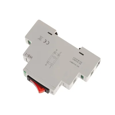 Two-position switch with red indicator light