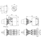 Two-position twist switch, white, 1 normally open contact, 1 normally closed contact, illuminated