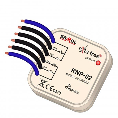 Type d'émetteur radio à 4 canaux : RNP-02