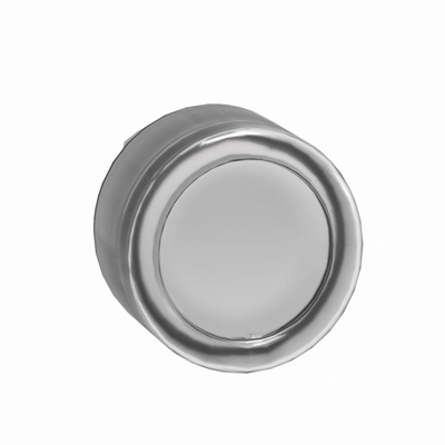 Typical white LED metal flat hooded button without marking